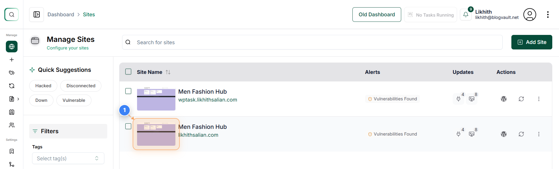 Step 1 screenshot