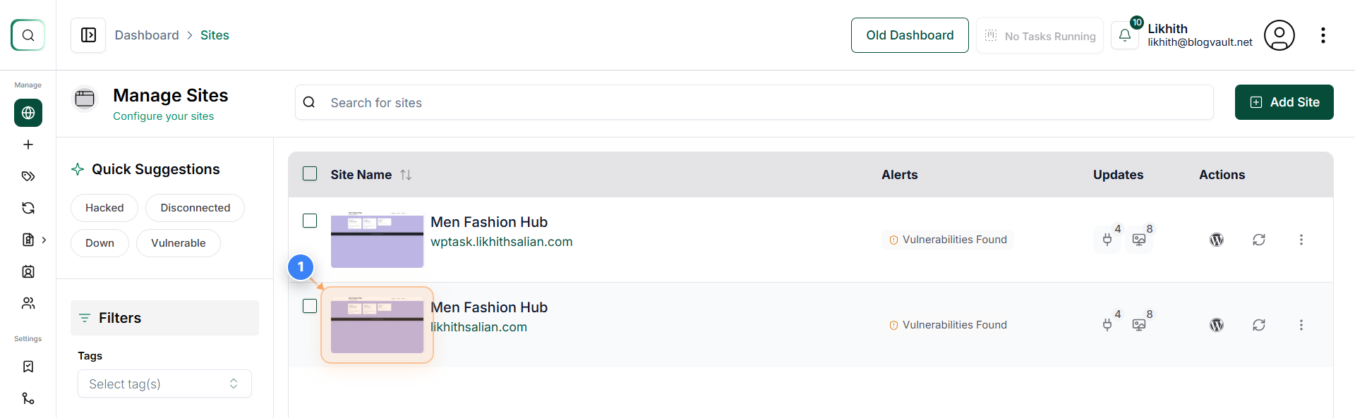 Step 1 screenshot