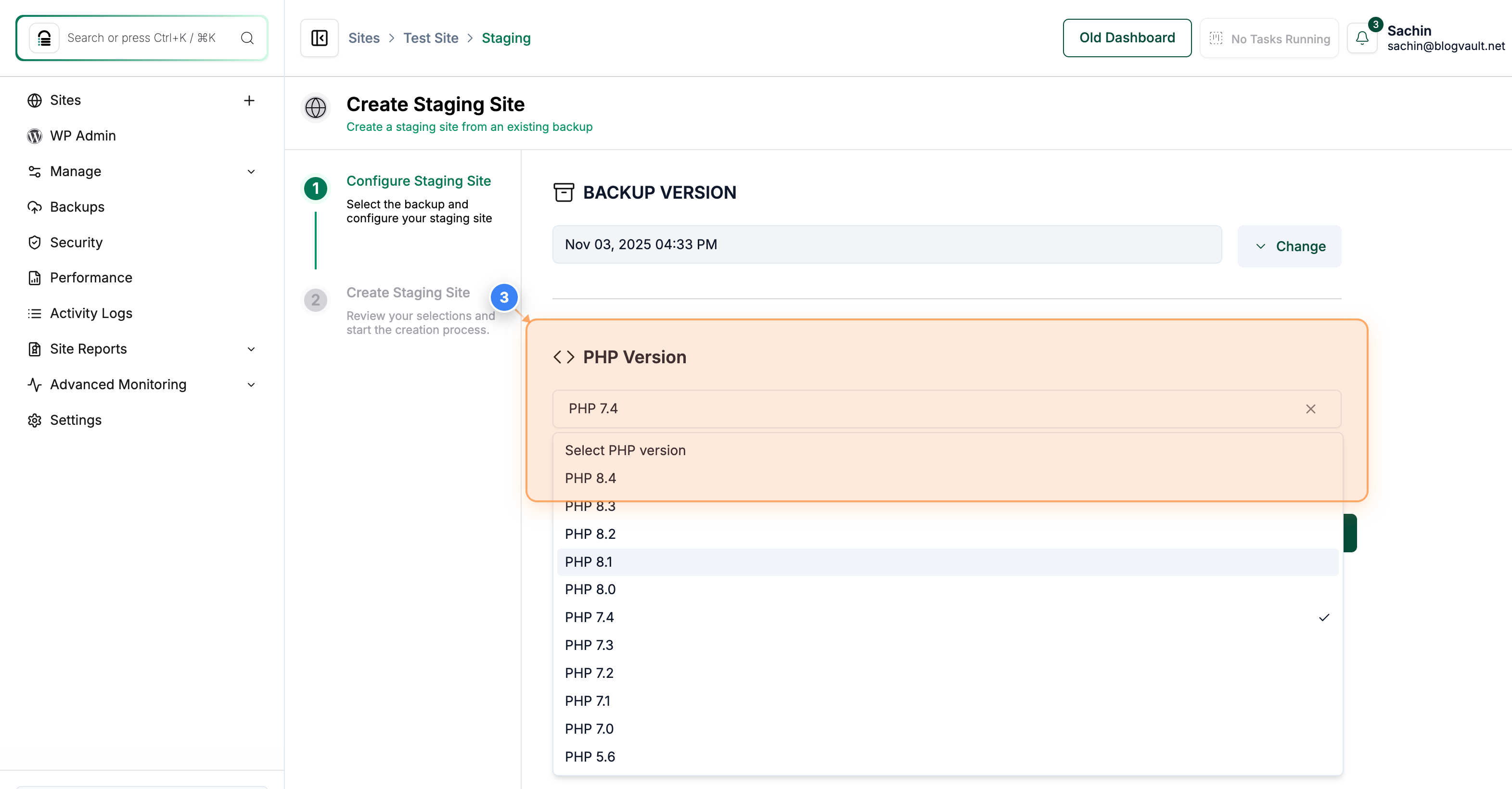 Step 3 screenshot