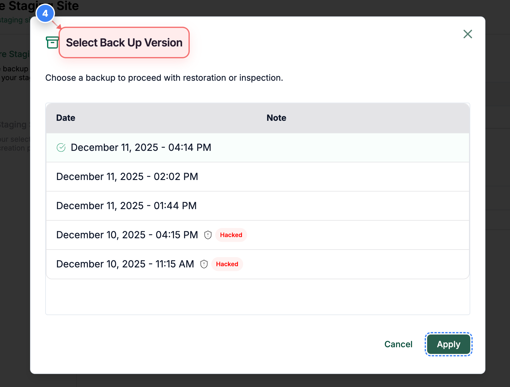 Step 4 screenshot