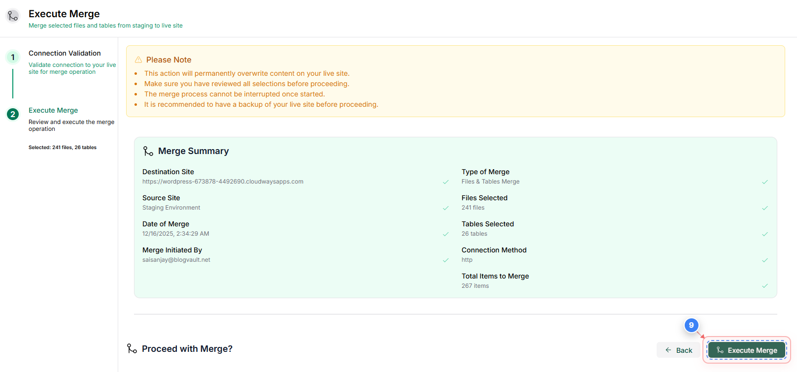 Step 9 screenshot